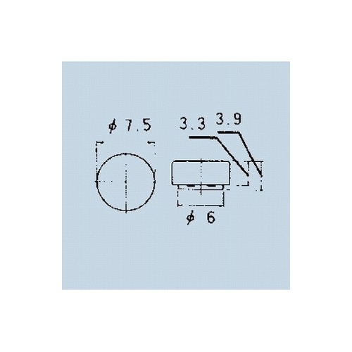 押しボタンスイッチ7.5φボタン 黒 1