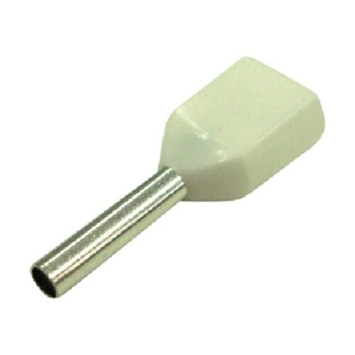 ツインフェルール形端子(100個入り)白