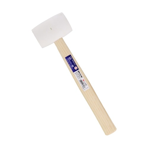 木柄ゴムハンマー白 1P
