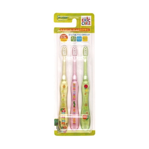 クリア歯ブラシ3本セット はらぺこあおむ