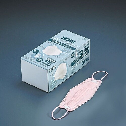 3Dサージカルマスク 40枚入 ピンク
