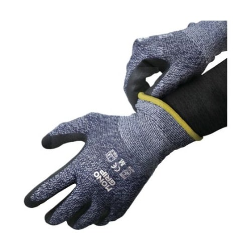 天然ゴム背抜き手袋 モノグリップ ネイビ