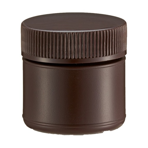 広口びん PE製 茶色 30mL 008