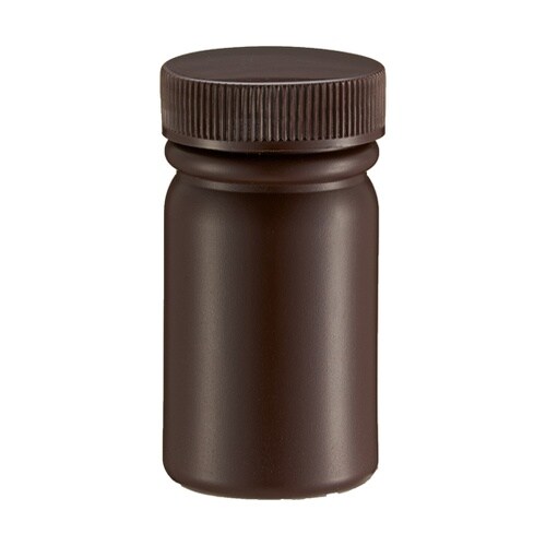 広口びん PE製 茶色 50mL 008