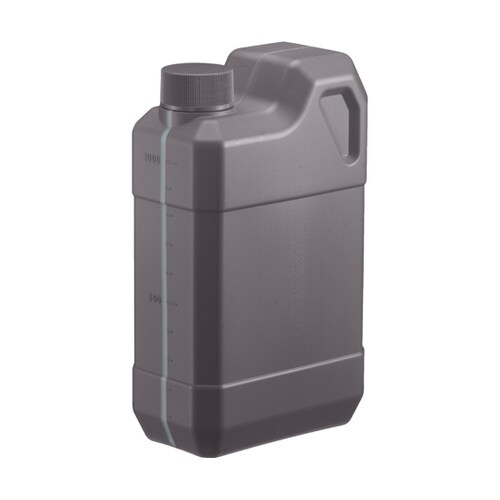 扁平缶 1L スリット入 目盛付 グレー