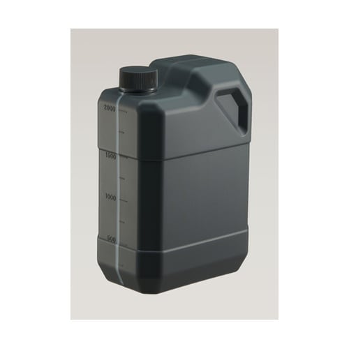 扁平缶 2L スリット入 目盛付 グレー