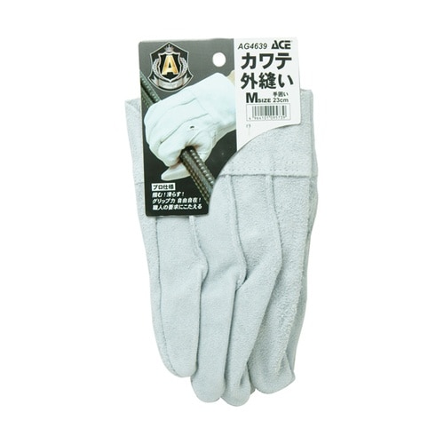 牛床革手袋 外縫い M AG4639