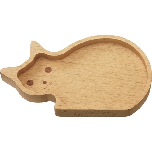 ブナ プレート ねこ V−190