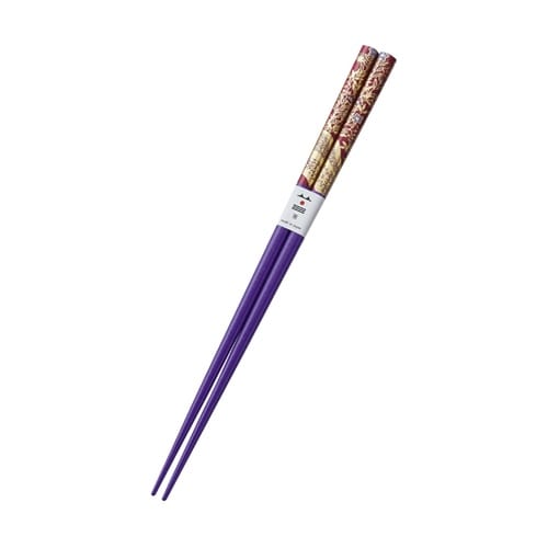 塗箸 花乾漆 紫 22.5cm 5514