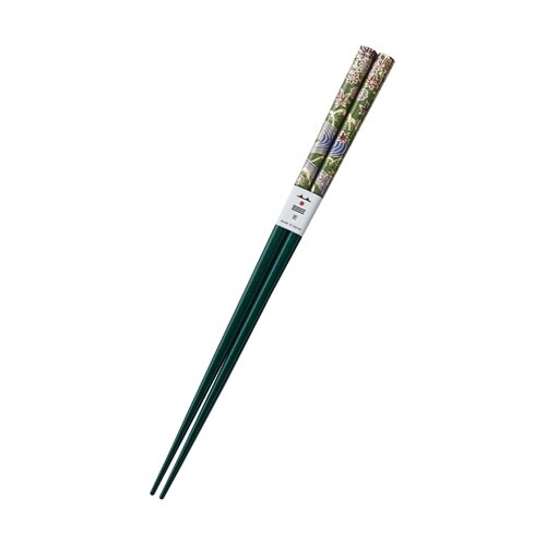 塗箸 花乾漆 緑 22.5cm 5514