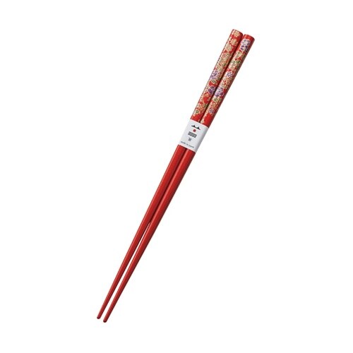 塗箸 花乾漆 赤 22.5cm 5513