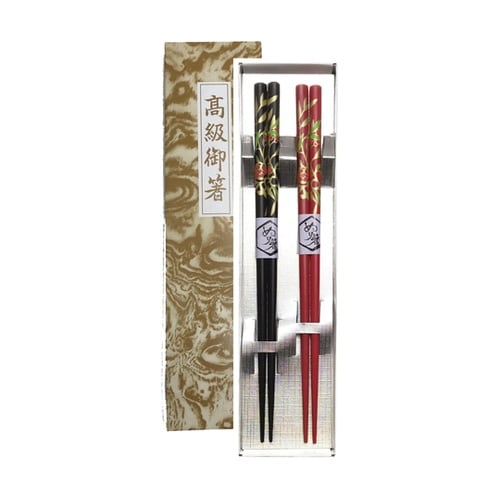 塗箸 南天 ペア 箱入 757441