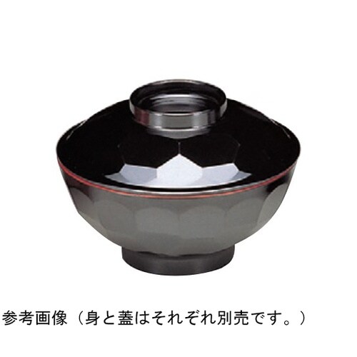 亀甲椀(黒内朱)蓋 M−172