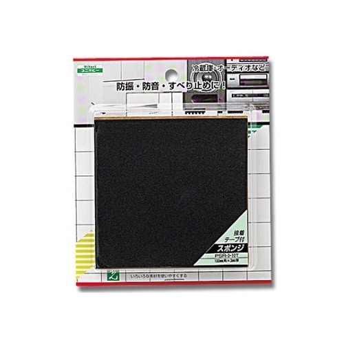 スポンジ テープ付 100ミリ角×3ミリ