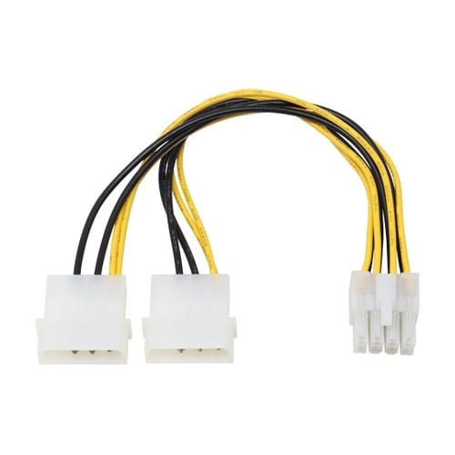 EPS12V用電源変換ケーブル 15cm