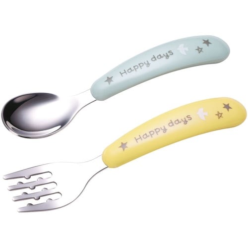 ステンレススプーン&フォーク Happy