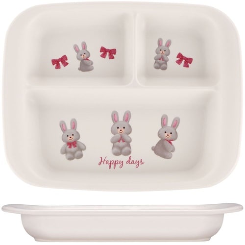 ベビー用PP製ランチプレート ぬいぐるみ