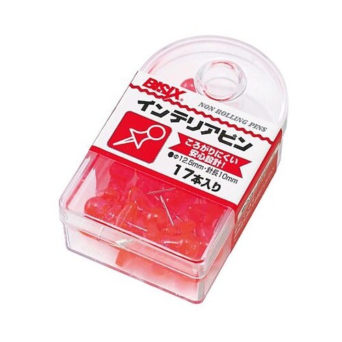 インテリアピン 赤 17本×5箱入 BX
