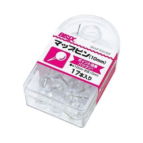 マップピン#10 透明 17本×5箱入