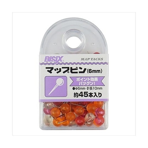 マップピン6mm フルーツ 45本×5箱