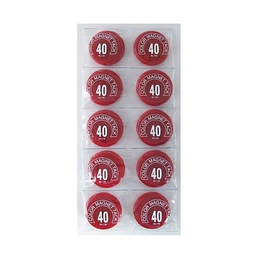 カラーマグネット丸型#40 赤 1個×1