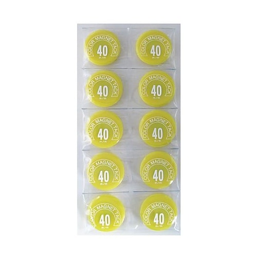 カラーマグネット丸型#40 黄 1個×1