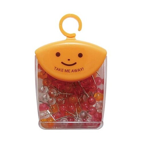 マップピン6mm フルーツカラー 70本