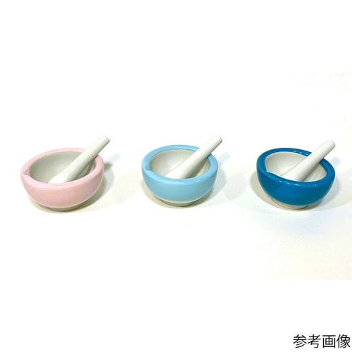 カラー磁製乳鉢 乳棒付 青色