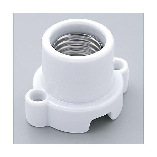 E26口金 丸型レセップ(磁器製/白)