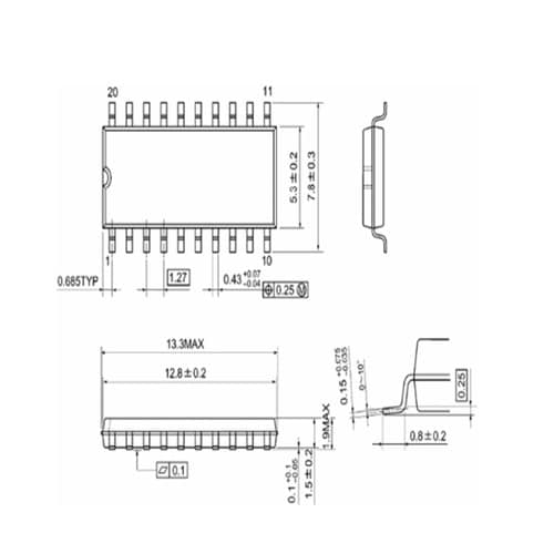 8回路 Dラッチ 3ステートバッファ C