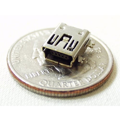 USB Mini−B SMD Conne