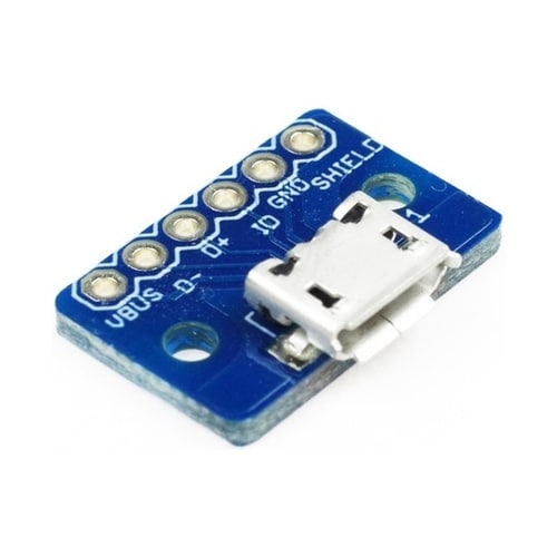 USB microB ピッチ変換基板 S