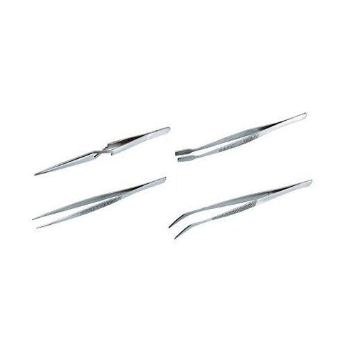 4PC ステンレス製 精密ピンセット P