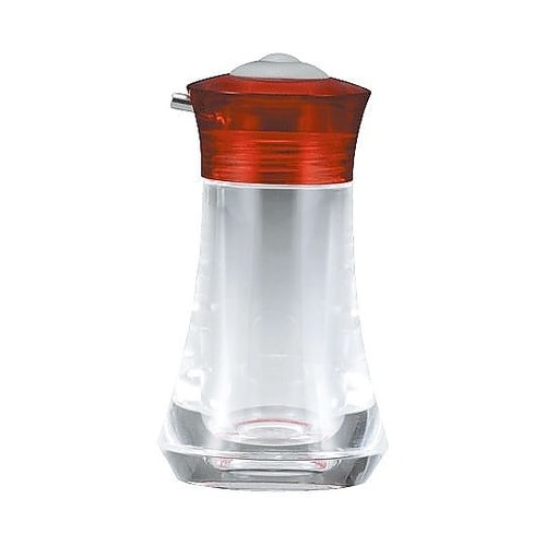 定量調味料入れ プッシュワン クリアレッ