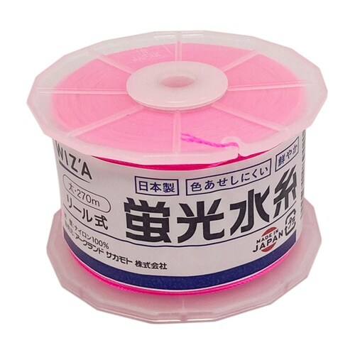 WIZ’A リール式蛍光水糸 太 ピンク