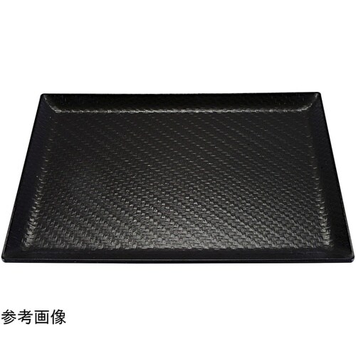 尺3 利休アジロ盆 黒SL渕黒塗 150