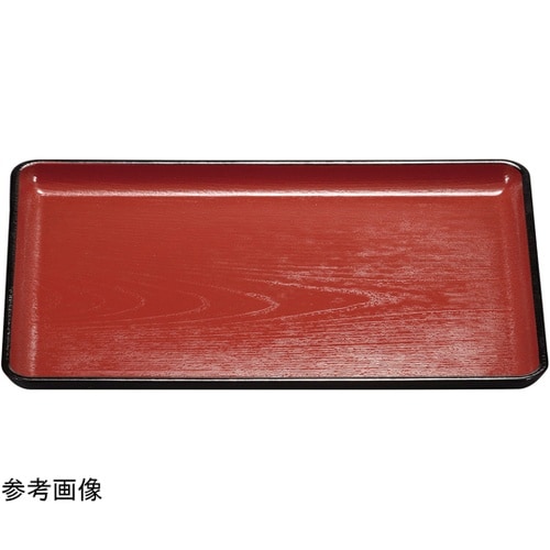 新尺2 ケヤキ会席盆 朱天黒SL 110