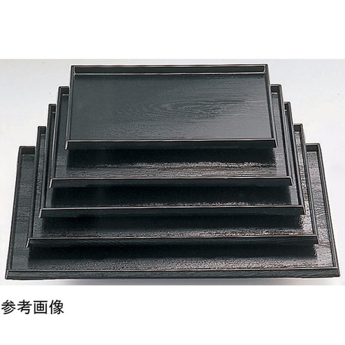 尺3 ダイヤ木目盆 オール黒塗 1502