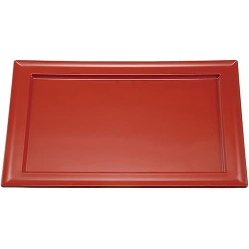 8.5寸 長角プレート 柿朱 17411