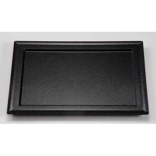 8.5寸 長角プレート 黒乾漆タタキ 1