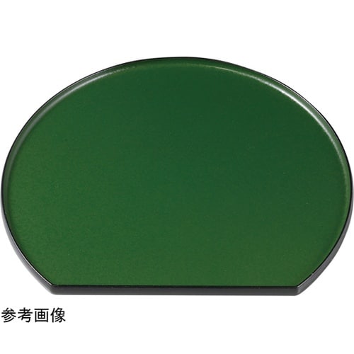 尺2 隅丸半月盆 グリーン乾漆クリアータ