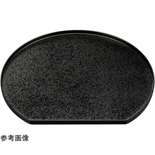 尺3 半月盆 黒乾漆クリアータタキ 50
