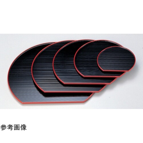 尺0 乱引半月盆 黒渕天朱 150002