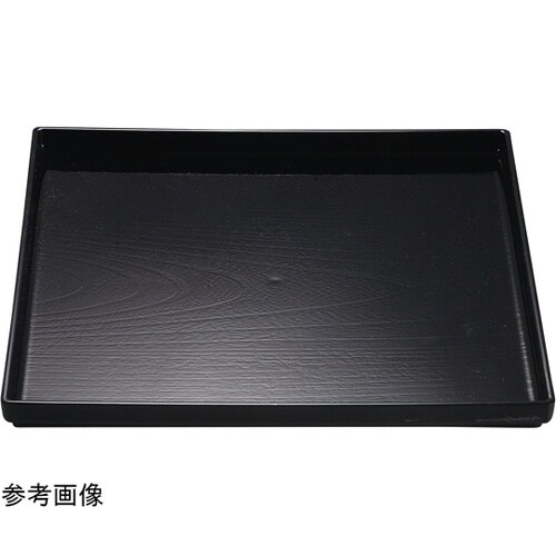 尺0 正角木目盆 黒SL 1500526