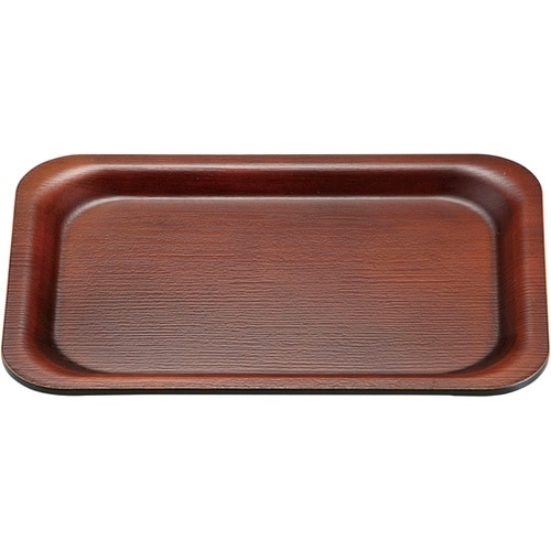 耐熱A)厚渕隅丸ミニ盆 ブラウン塗弱SL