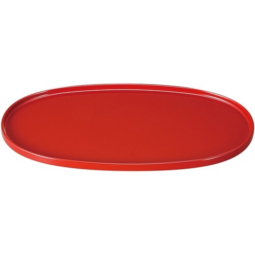 尺0 小判ぜんざい盆 朱 1500797