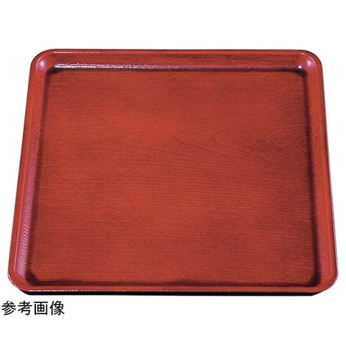 8寸 木目角盆 溜普賢塗弱SL 1515