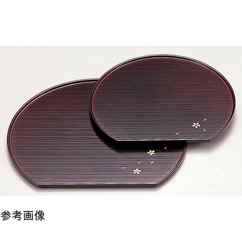 9寸 半月デザート盆 溜春秋 15014