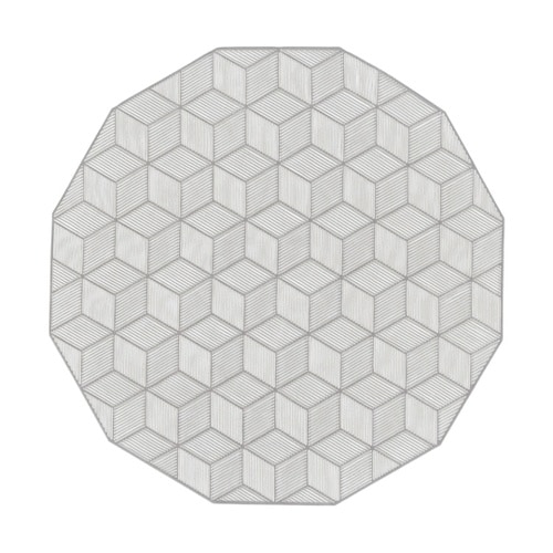 12角マット キューブシルバー 5031