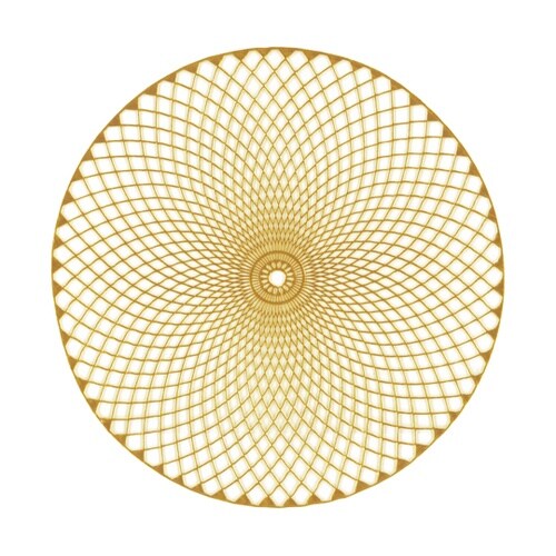 380丸マット 網目 ゴールド 5031